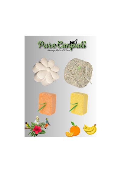 Purecanpati Premium Muhabbet,kanarya,paraket Kuşu Gaga Taşı Seti