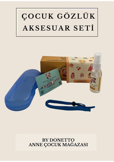 Çocuklar İçin Gözlük Aksesuar Seti Mavi - 628724857