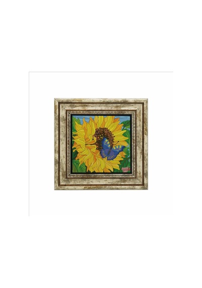 Kelebek Baskılı Taş Tablo 25x25 740