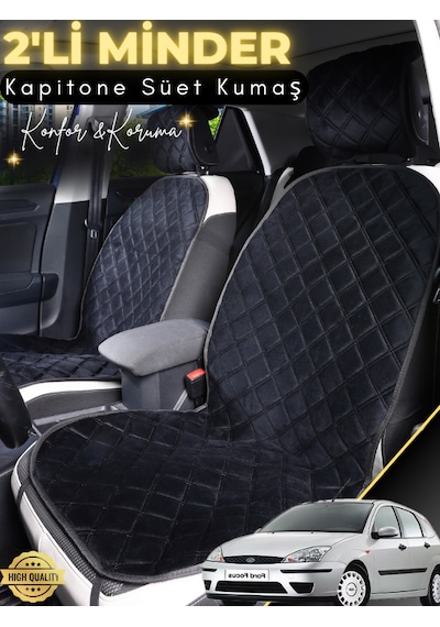 Ford Focus Uyumlu 2'li Süet Oto Koltuk Minderi Terletmez Universal Oto Koltuk Kılıfı A2