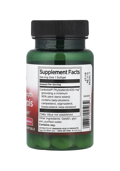 Swanson Vitamins, Plant Sterols, Maximum Strength, 60 Softgels