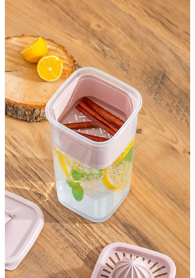 Porsima 06-1109 Detoks Sürahi & Limonluk Şeffaf 1,5 L - Pembe