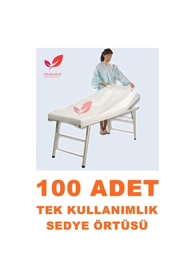 Tek Kullanımlık Sedye Örtüsü Lastikli Beyaz Renk (100 Adet)