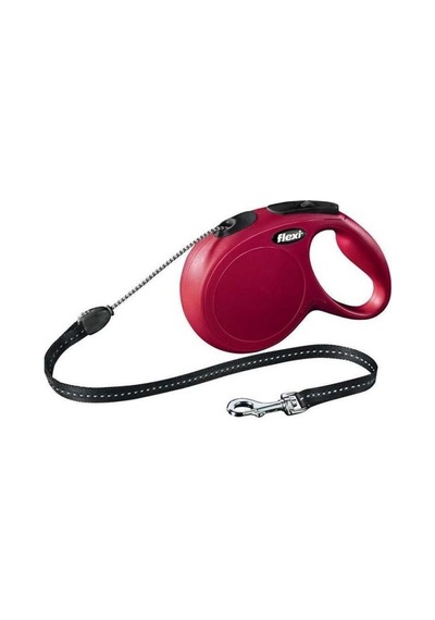 Flexi New Classic İp Kırmızı M Gezdirme Tasması 8 Mt Kırmızı