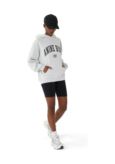Anine Bing Oversized Pamuklu Sweatshirt Gri Ürün Kodu 013390