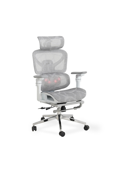 Sirius Masajlı Ve Ayak Uzatmalı Ofis Büro Koltuk Açık Gri Sirius Masajlı Ve Ayak Uzatmalı Ofis Büro Koltuk Açık Gri