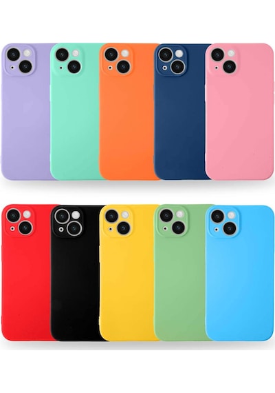 Apple Uyumlu iPhone 14 Kılıf Içi Kadife Kamera Korumalı Lansman Silikon Kapak