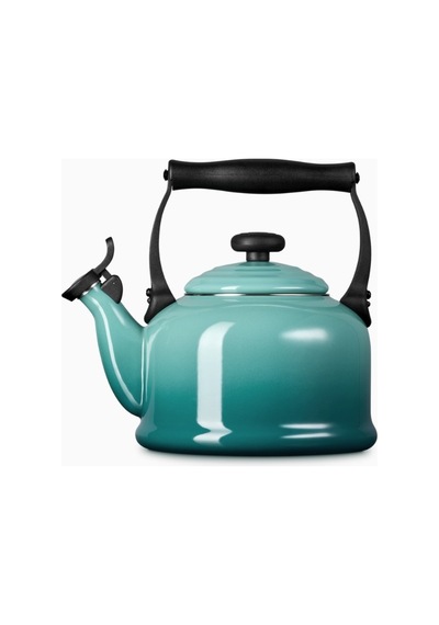 Le Creuset Geleneksel Islık Çalan Emaye Kaplı Çaydanlık, 2.1l Çaydanlıklar Blue Riviera Mavi