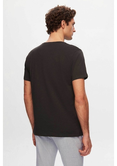 D's Damat Bisiklet Yaka Pamuklu Nefes Alabilen T-shirt Antrasit D's Damat Bisiklet Yaka Pamuklu Nefes Alabilen T-shirt Antrasit