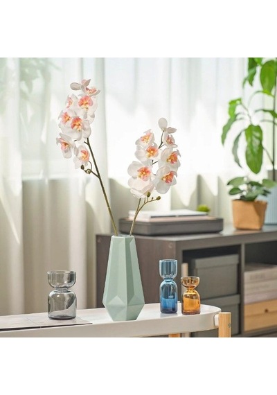 Ikea Smycka Yapay Orkide Dalı 60 Cm Beyaz Kırmızı Sarı Beyaz - Kırmızı - Sarı