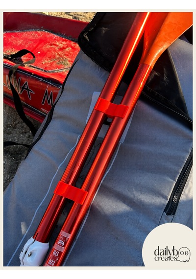 Sup/kano Kırmızı Kürek Düzenleyici Aparat 2'li Set-kürek Parça Tutucu Klips-paddle Board Taşıma Aksesuarı