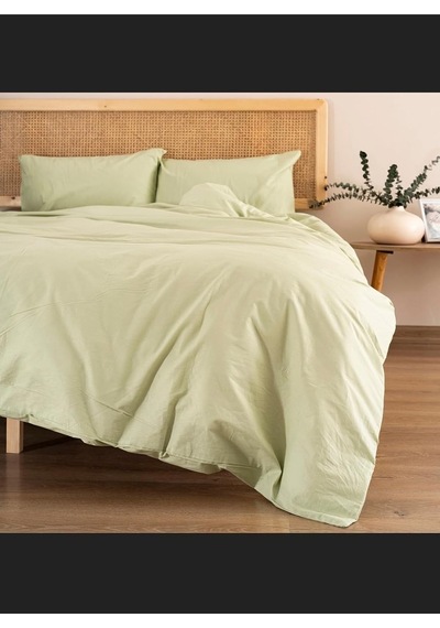 Tr Çift Kişilik% 100 Pamuk Nevresim Takımı Lıght Green Açık Yeşil 200 X 220 Genel
