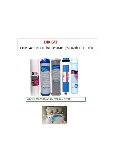İhlas Aura Cebilon COMPACT modeline Uyumlu Fitresi,5li Filtre Set