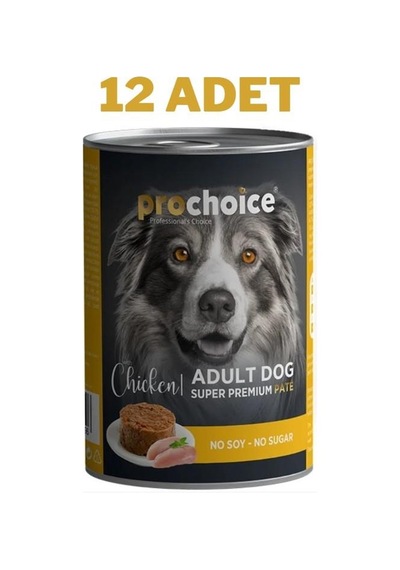 Pro Choice Adult Tavuklu Yetişkin Köpek Konservesi 12 x 400 G