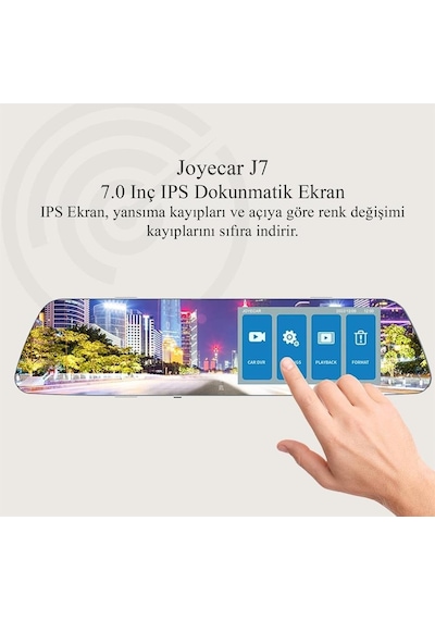 Araç Yol Kayıt Kamerası Dikiz Aynalı Full Hd Ön-arka Kameralı/Gece Görüşlü