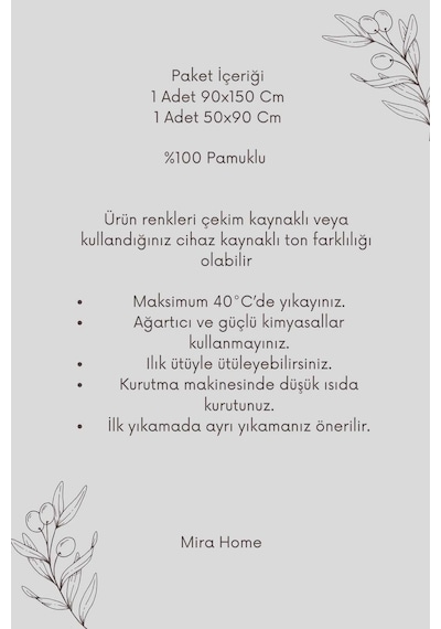 2 Parça Banyo Havlu Takımı %100 Pamuklu Çubuk Desen Vişne Diğer