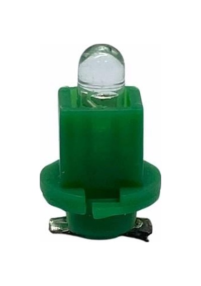 12v Duylu Gösterge Ampulü Dipsiz 1.2 W Yeşil Arkadan Tırnak