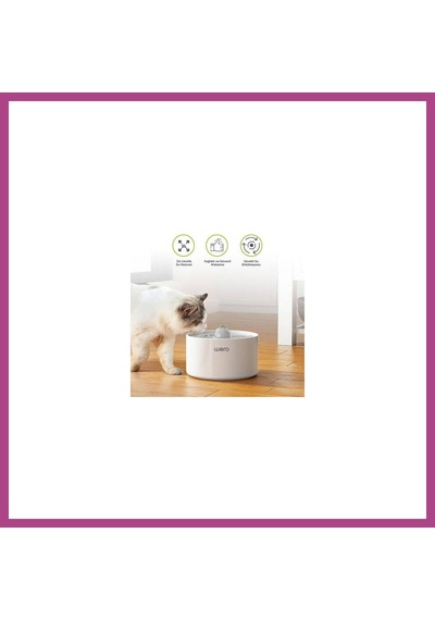 Gees Global Seramik Otomatik Kedi Köpek Su Şelalesi Su Pınarı Beyaz 2 Lt Gbzs