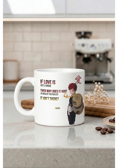 Naruto Gaara Baskılı Seramik Hediye Kupa Bardak Kişiye Özel Kişiselleştirilebilir Anime Çok Renkli