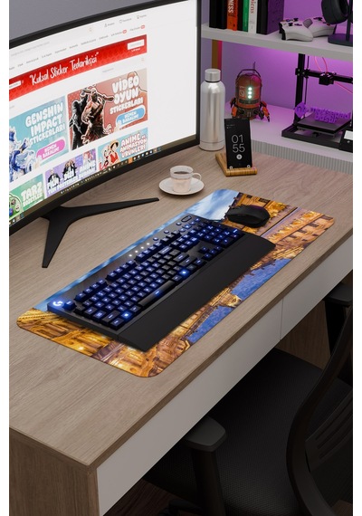 Louvre Müzesi Fransa V4 70x30 Xl Gaming Kauçuk Kaymaz Taban Mouse Pad Fare Altlığı