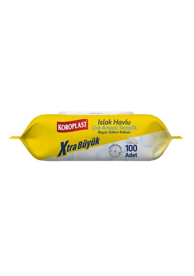 Koroplast Mop Uyumlu Islak Temizlik Havlusu Beyaz Sabun 100'lü
