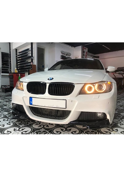 Bmw E90 3 Serisi Ön Tampon Flap Seti M Techinc P Black 2008 - 2011 Abs Plastik
