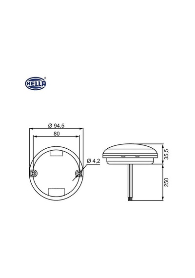 Hella 12v-24v Geri Vites Lambası Yuvarlak Beyaz 17 Ledli 95 Mm