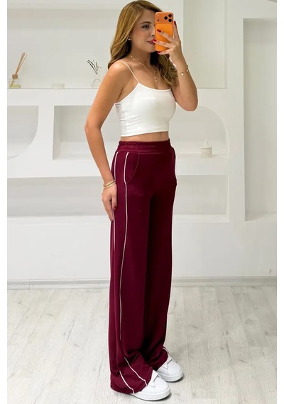 Fiolin Soft Touch Arabiyeli Modal Pantolon Bordo