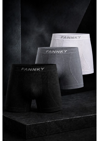Womanandkids Night Ten Erkek Rahat Esnek Seamless 3 Lü Boxer