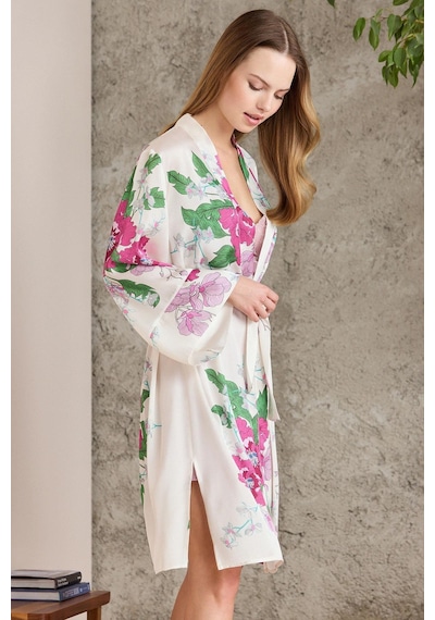 Pierre Cardin Saten Emprime Gecelik & Sabahlık Takım - 2415 001