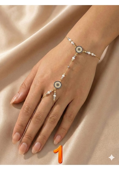 925 Ayar Gümüş Dorika Toplu Nazarlı Taşlı Nefertiti Şahmeran.rose.gold.rodaj