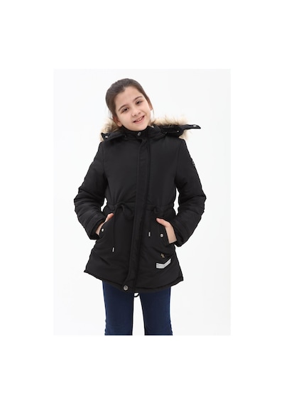 Benitto Kids Kız Çocuk Kaban 51256-Siyah