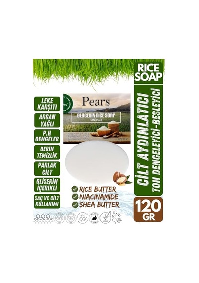 Pears Gliserinli Pirinç Sabunu, 120 Gram Acı Badem