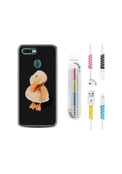 Oppo A5S Kılıf Kablo Koruyuculu Üzgün Ördek 1685