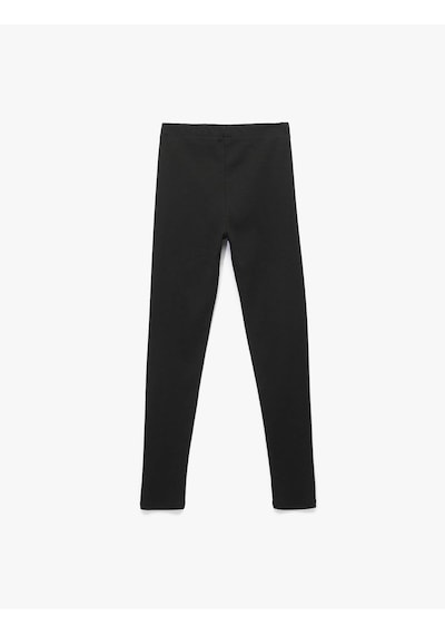 Koton Beli Lastikli Kaşkorse Pamuklu Ribanalı Basic Siyah Kız Çocuk Tayt 6wkg40017ak SiYAH Koton Beli Lastikli Kaşkorse Pamuklu Ribanalı Basic Siyah Kız Çocuk Tayt 6wkg40017ak SiYAH