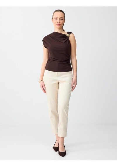 Jimmy Key Taş Yüksek Bel Normal Paça Dokuma Gabardin Pantolon 6sw185520928