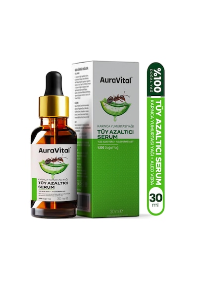 Auravital Tüy Azaltıcı Serum Karınca Yumurtası Yağı ve Aloe Vera 30 ML