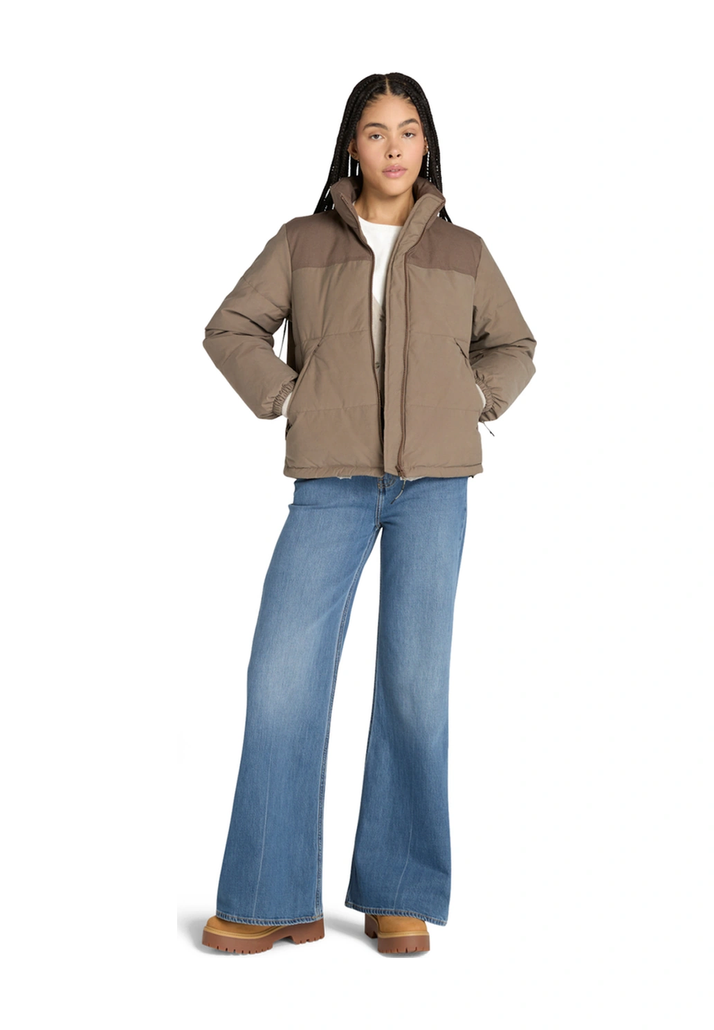 Timberland Welch Mountaın Synthetic Insulated Puffe Kadın Ceket Tb0a2qz3bk01 Kahverengi