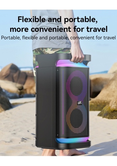 Yesido Ysw29 Bluetooth Rgb Işıklı Kablosuz Taşınabilir Hoparlör 40w Mikrofonlu 4400mah 7 Ren