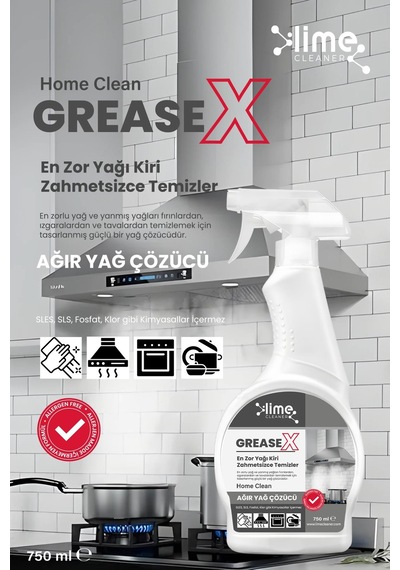Lime Cleaner Greasex Süper Güçlü Yağ Çözücü 2'li
