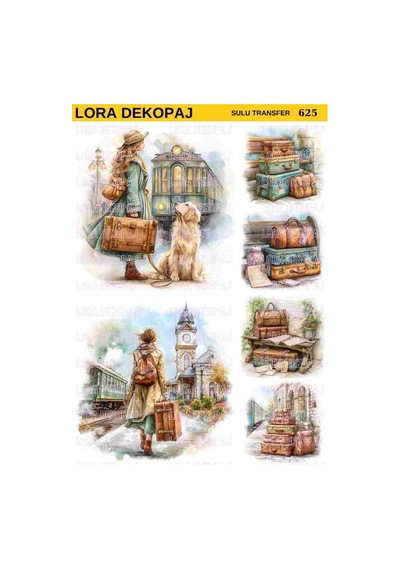 Lora Dekopaj Sulu Transfer Kağıdı - 625 25x35 Cm