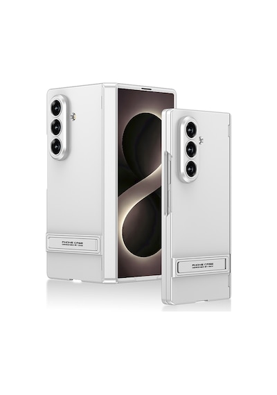 Galaxy Uyumlu Z Fold 8 Ultra Kılıf Pazarplus Kıpta Standlı Kılıf Gümüş