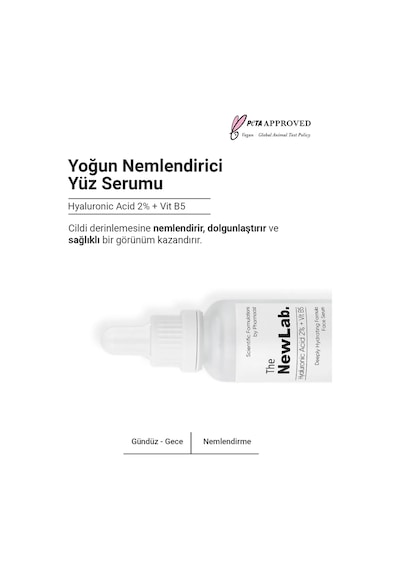 The NewLab Hyalüronik Asit Yoğun Nemlendirici Cilt Bakım Serumu 30 Ml (Hyaluronic Acid 2% Vit B5 )