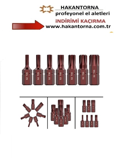 Ht- Rico 10 Adet T55 Torx Bits Uç Kısa