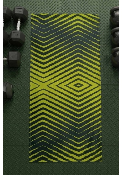 Sports Dijital Baskılı 50x100 Cm Spor Havlusu Sport3 Yeşil