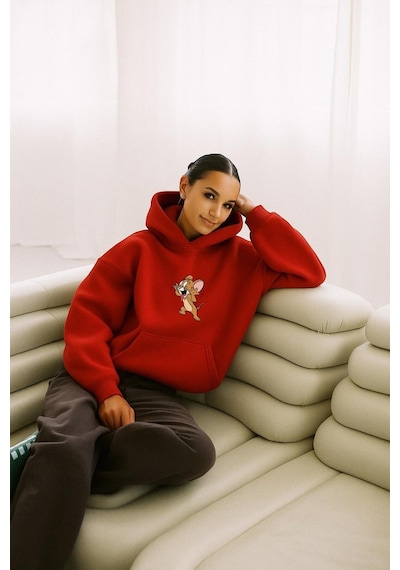 Benroma 3 İplik Penye Baskılı Sweatshırt Çok Renkli