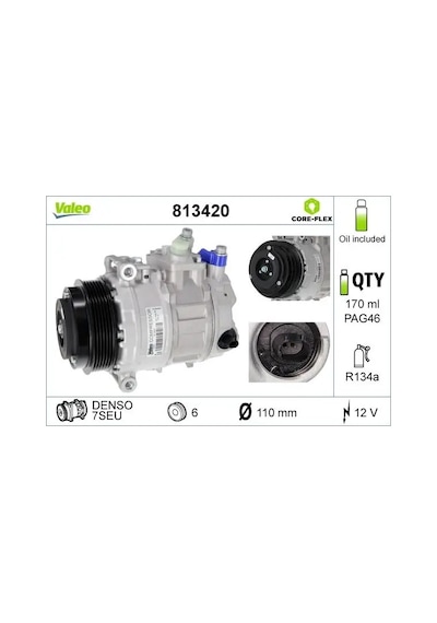 Mercedes C220 W202 Klima Kompresoru 1997-2000 Valeo 813420