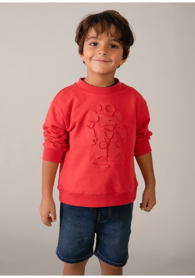 Mayoral Erkek Çocuk İki İplik Sweatshirt Kırmızı KIrmızı