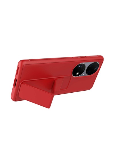 Huawei P50 Pro Kılıf Zore Qstand Kapak Lila