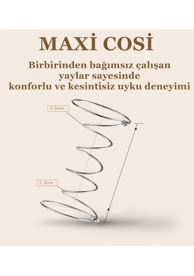 Babyhopeankara Maxi Cosi Gold 100X200 Ortopedik Yaylı Yatak Tek Kişilik Yatak